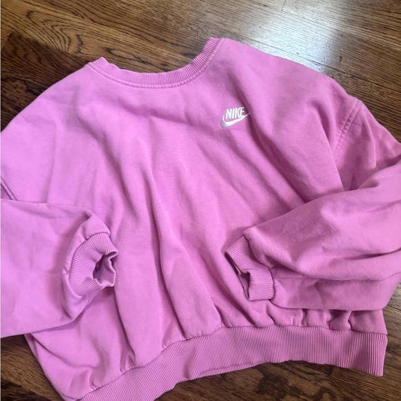 Nike Girls Pink Cotton Fleece Wide Leg Sweatsuit Size Medium 12 - Picture 4 of 13